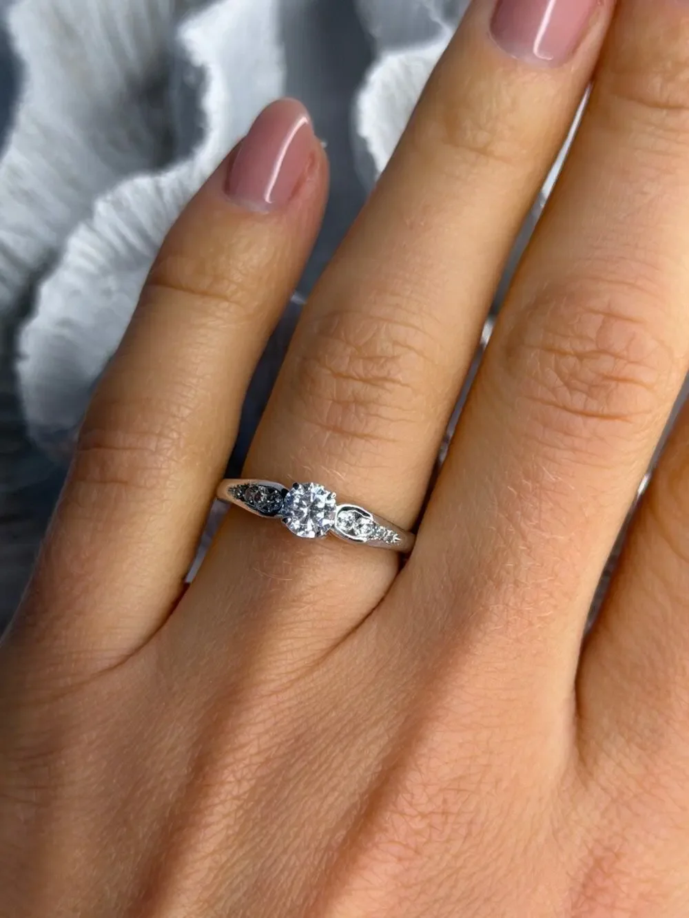 GOC 925 Sterling Silver Cz 0.77 ct Ring Size 7